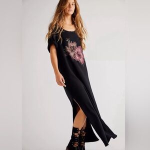 NWOT Free People x Vintage Souls Midi Dress Maxi Top Boho Layering Hibiscus